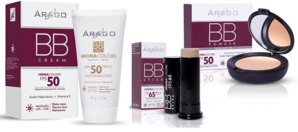 BB Cream Arago - Kit Total BEGE - Creme, Powder, Stick